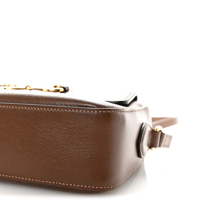 Azalea Calfskin Small Horsebit 1955 Shoulder Bag Brown Sugar