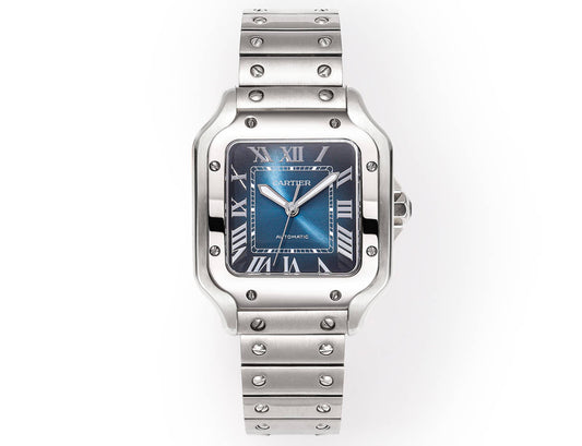 SANTOS LADY 35.1MM STEEL CASE BLUE DIAL