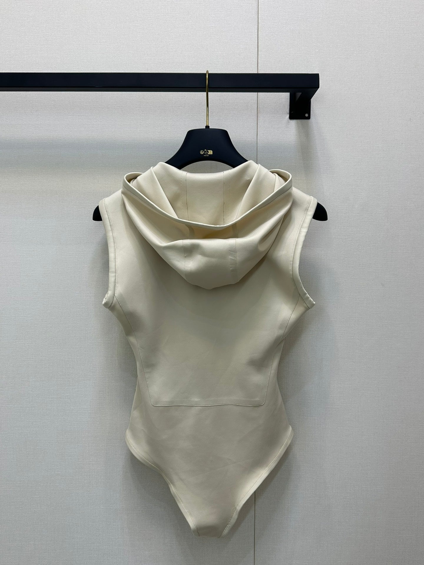 LV25 Opaque White Zip-Up Bodysuit 277732