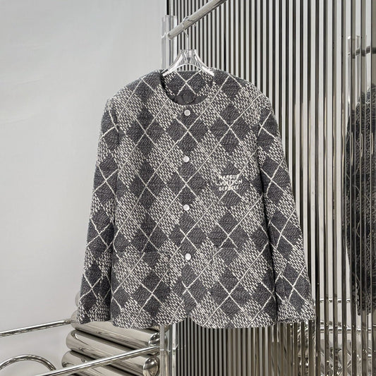 LV 26 Wool Tweed Knit Coat