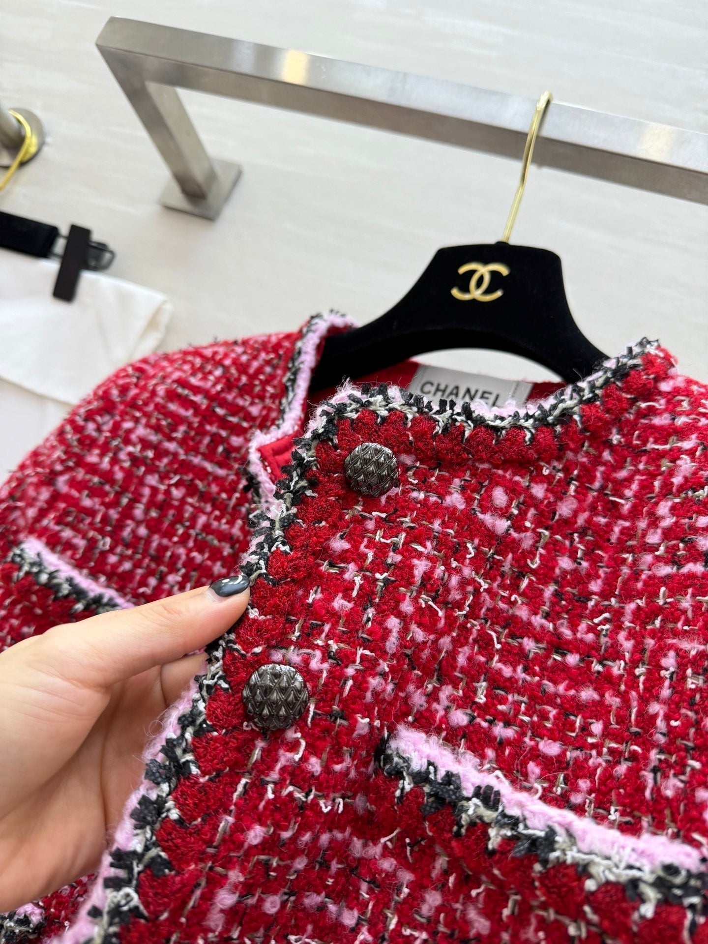 CC Runway Jacket Red Tweed 344791