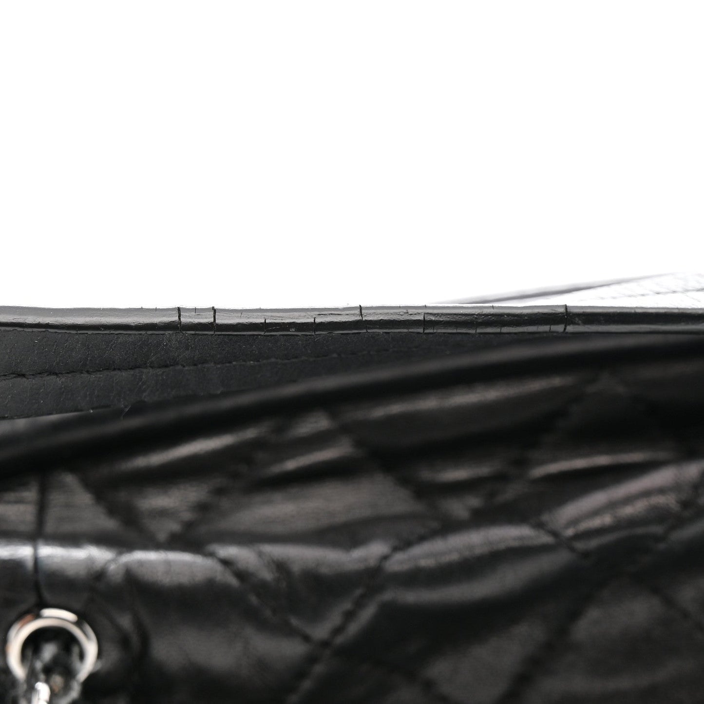 Lambskin Quilted Sharpei Frame Tote Black