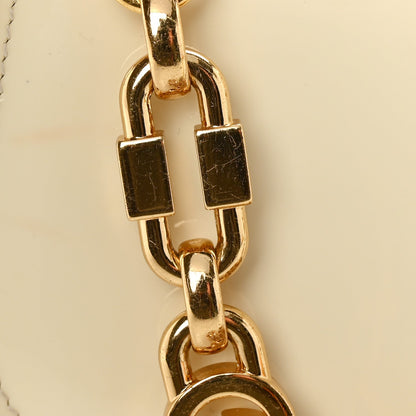 Patent Crystal Mini Bamboo 1947 Top Handle Chain Bag White