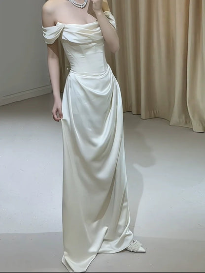 Elegant Evening Gowns Off Shoulder Long Prom Dress     S7215