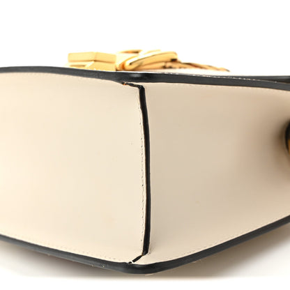 Calfskin Mini Sylvie Top Handle Bag White
