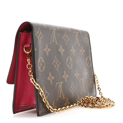 Monogram Flore Chain Wallet Fuchsia