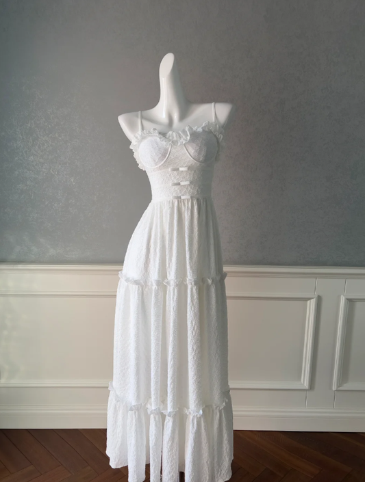 Simple White Satin Sweetheart A Line Prom Dress,Spaghetti Straps Evening Dress Y8574