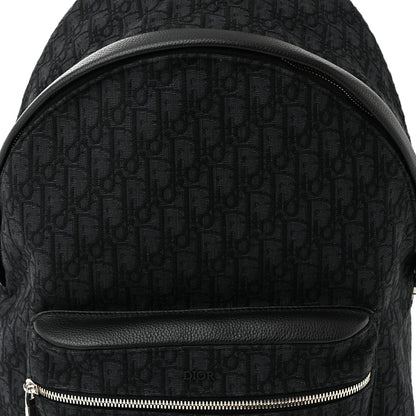 Oblique Calfskin Rider Backpack Black