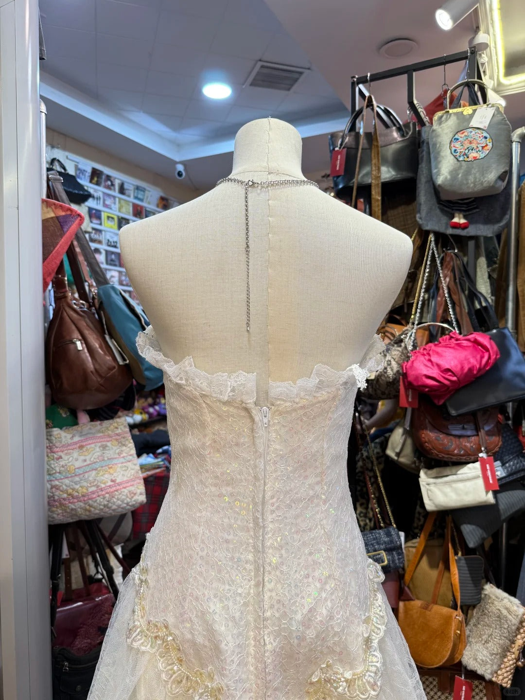Sweet Ivory Heart-Shaped Neckline Embroidered Layered Lace Prom Dress Evening Dress P4146