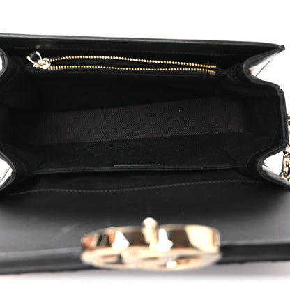 Crepe Wool Silk GG Monogram Go Small Shoulder Bag Black