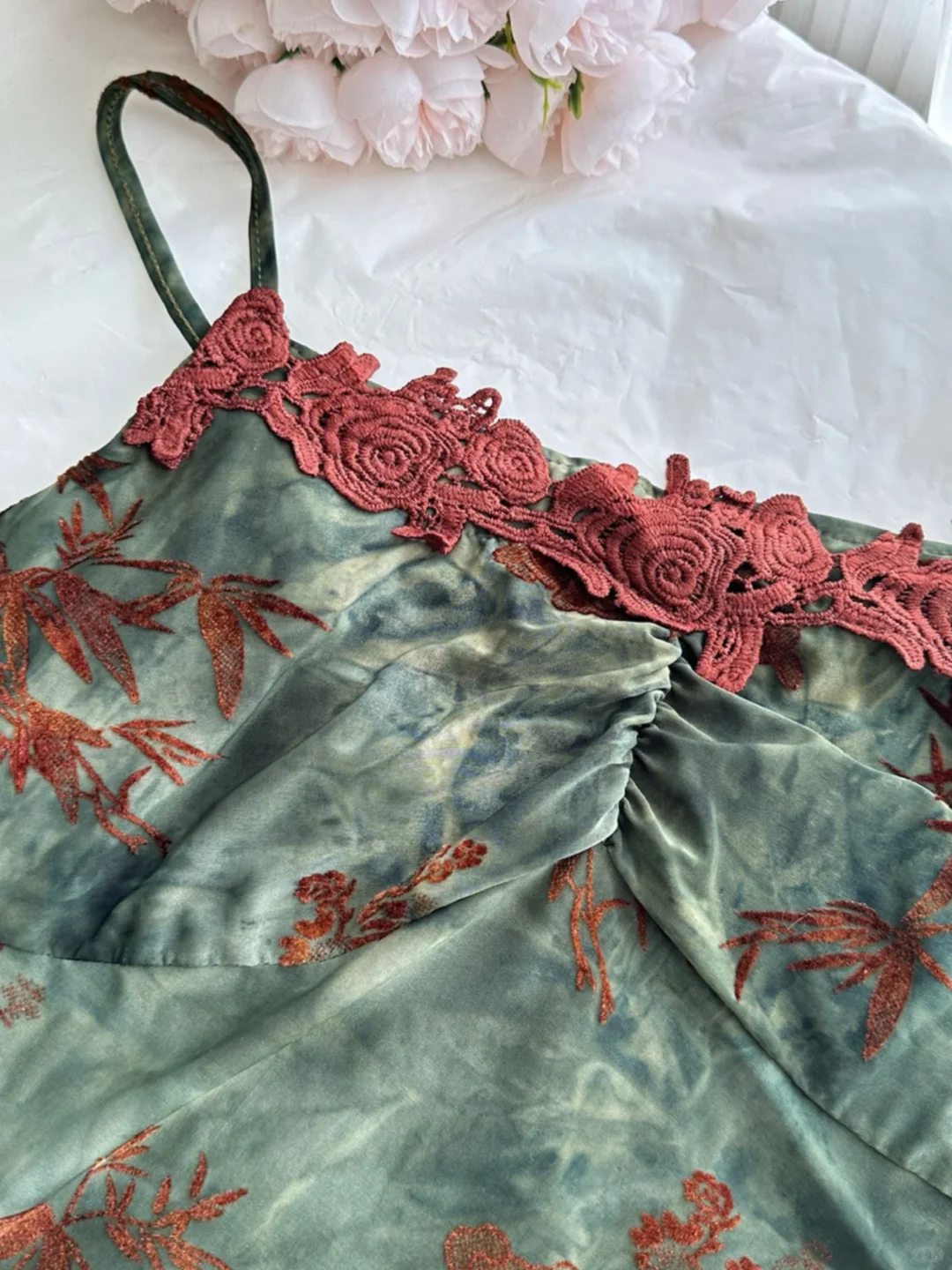 Vintage Embroidery Sheath Prom Floral Applique Evening Gown Spaghetti Strap Party Dress Ankle Length Formal Dress TP4893