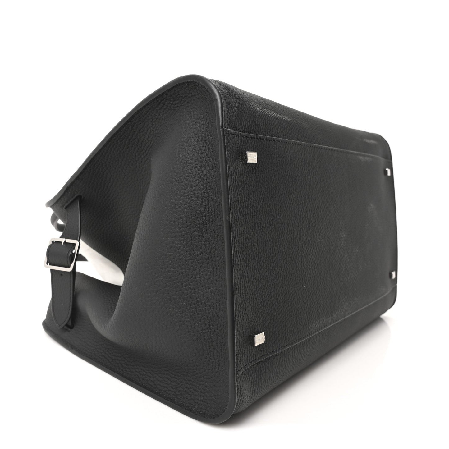 Matte Grained Calfskin Soft Margaux 15 Black