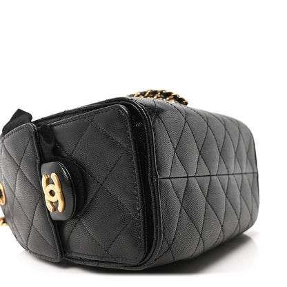 Caviar Quilted Mini Chanel 25 Handbag Black