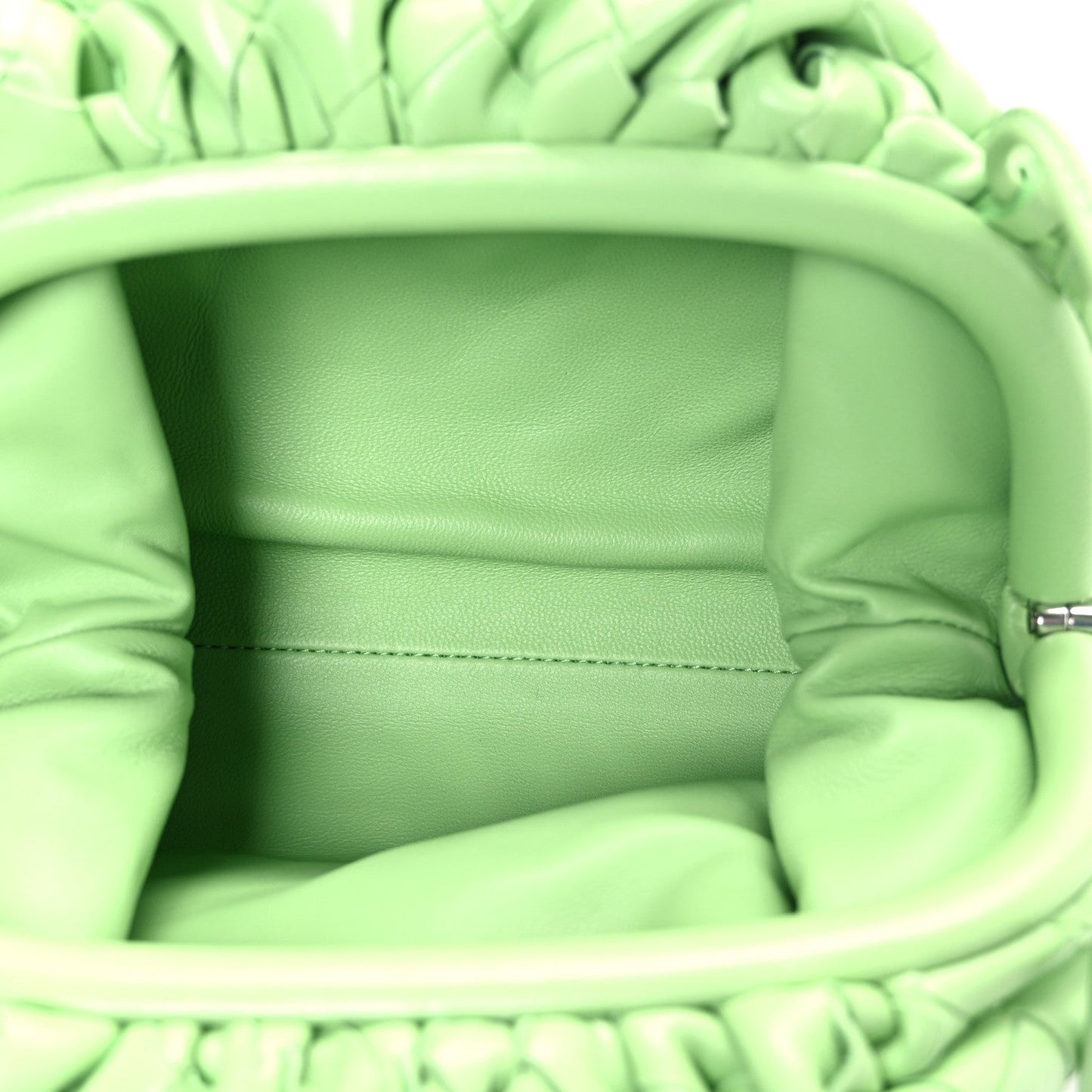 Nappa Intrecciato The Mini Pouch Pistachio