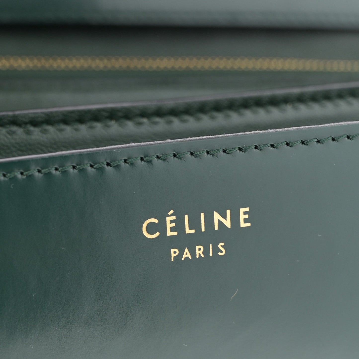 Spazzolato Calfskin Classic Box Medium Flap Bag Dark Green