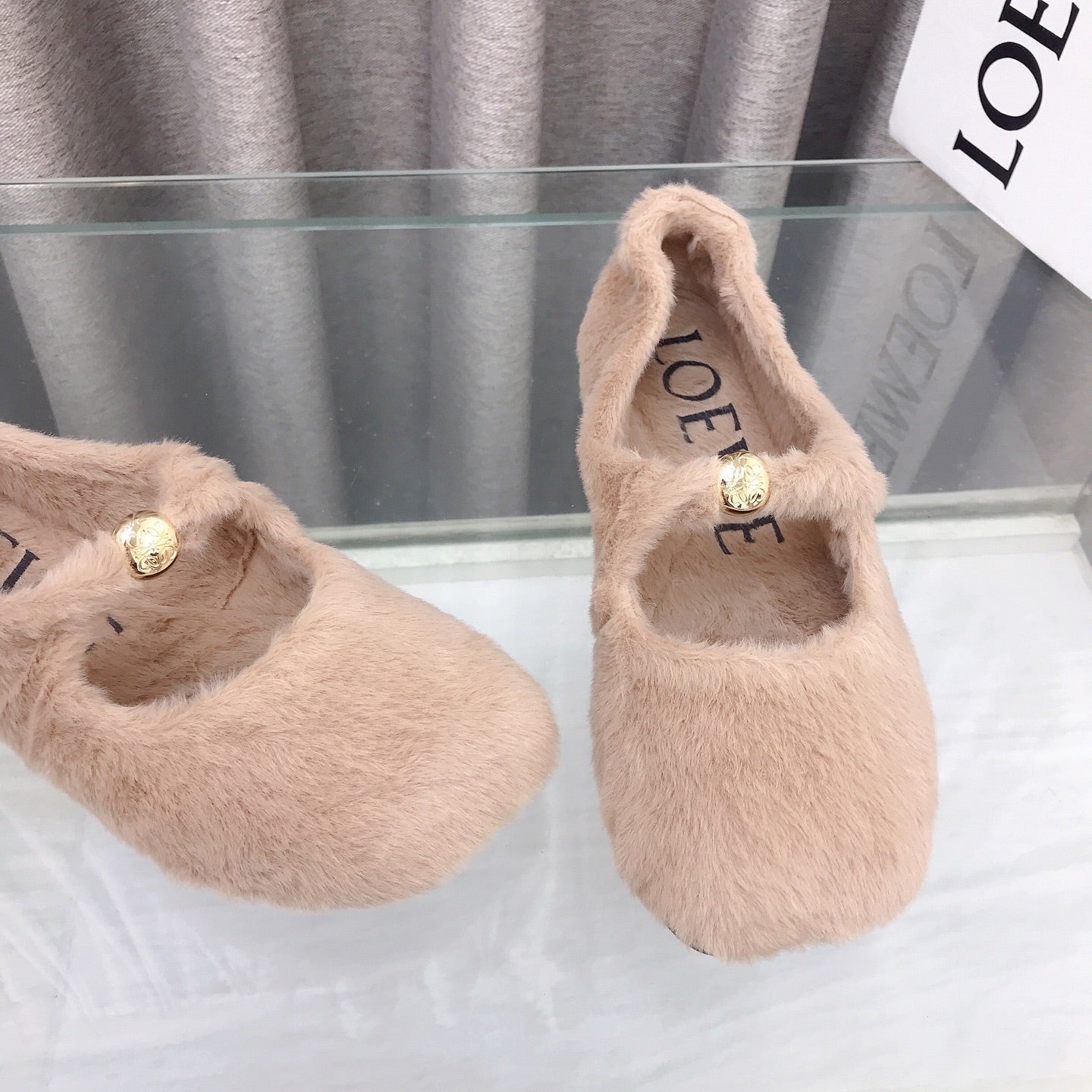 Loewe 2026 Ballet Flat Beịge in Wool 597431