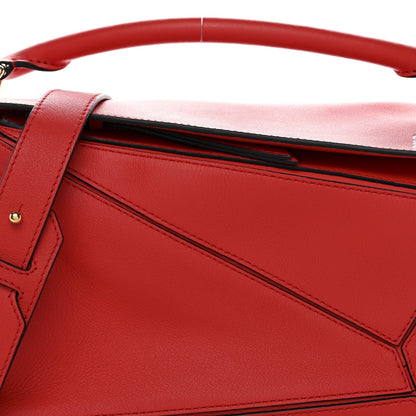 Calfskin Small Puzzle Bag Scarlet