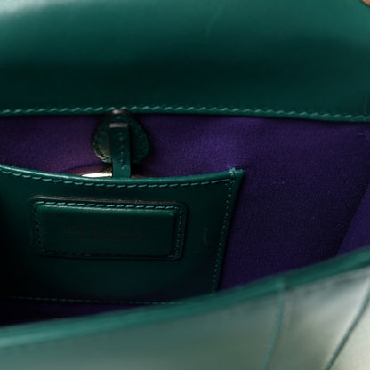Calfskin Small Serpenti Forever Snake Strap Crossbody Bag Emerald Green