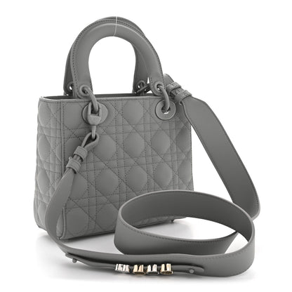 Ultra Matte Calfskin Cannage Small My ABCDior Lady Dior Grey