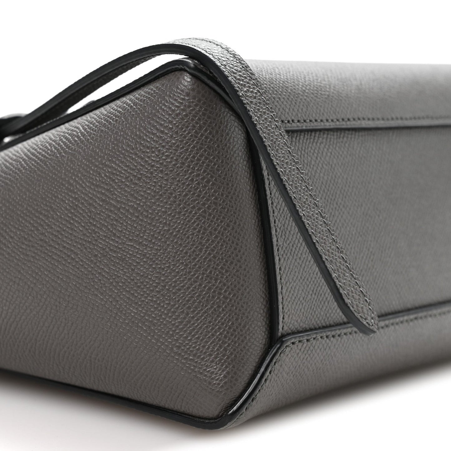 Grained Calfskin Nano Belt Bag Grey