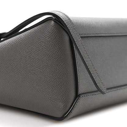 Grained Calfskin Nano Belt Bag Grey
