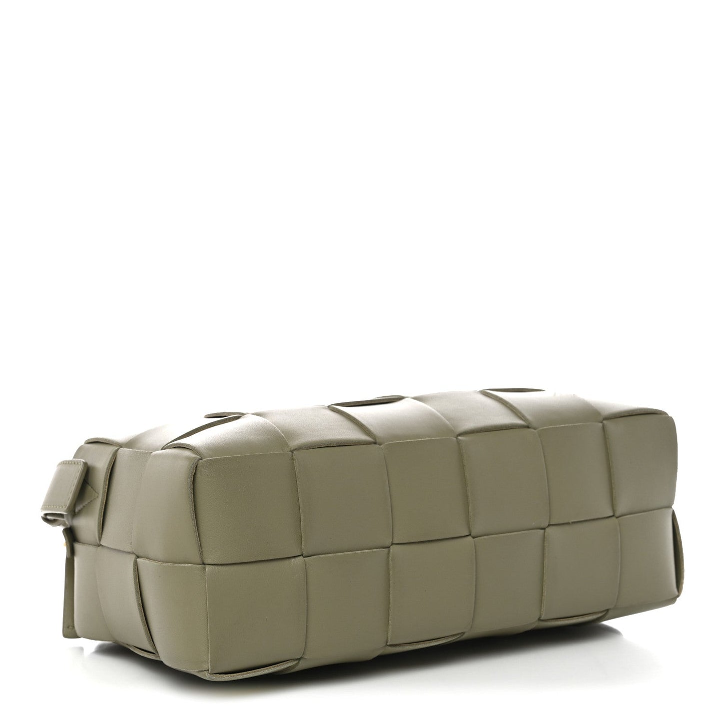 Lambskin Maxi Intrecciato Brick Cassette Bag Travertine