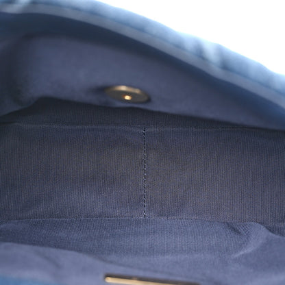 Denim Quilted Medium Chanel 19 Flap Blue