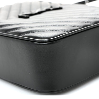 Calfskin Matelasse Monogram Monochrome Lou Camera Bag Black