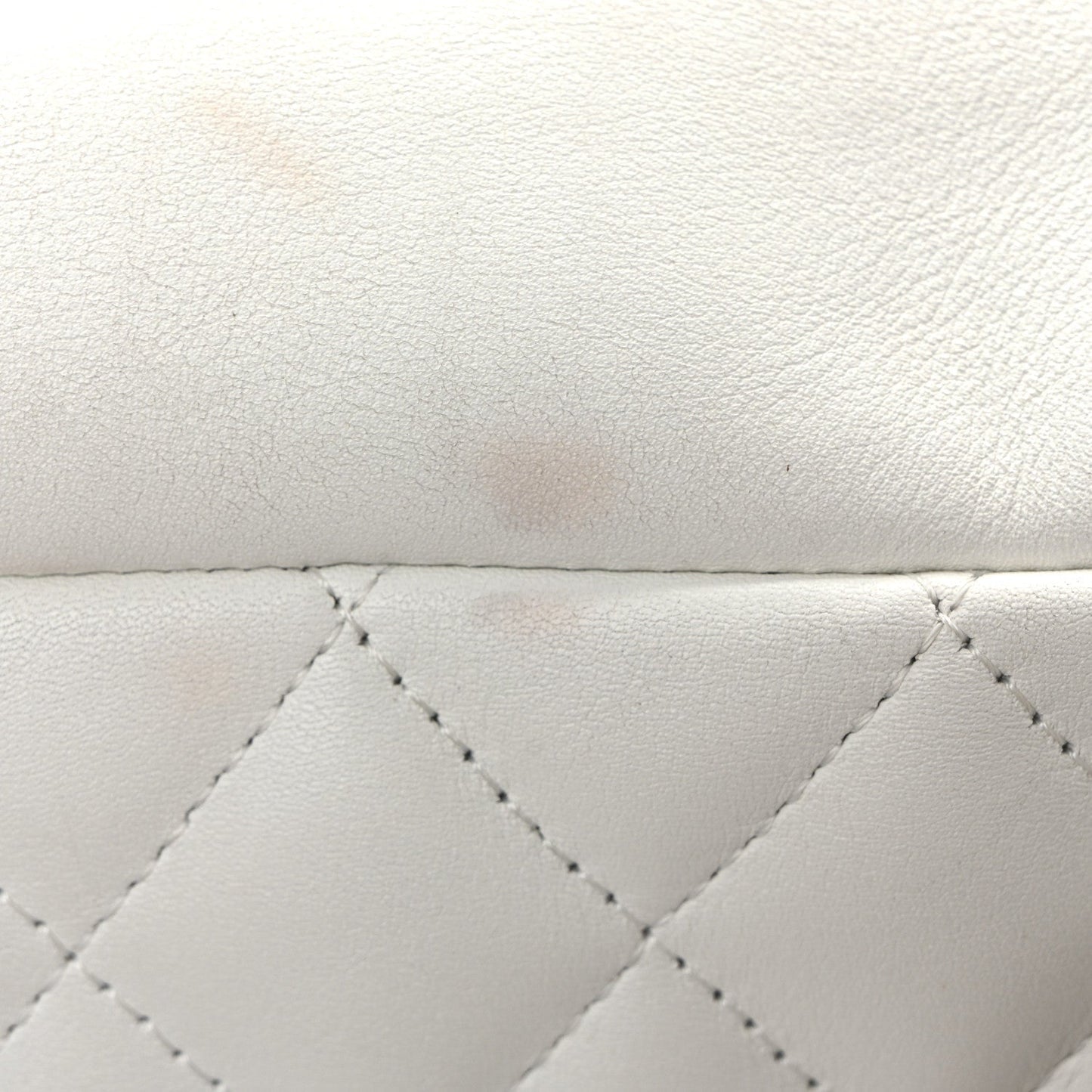 Calfskin Python Quilted Large Cambon Bowler White