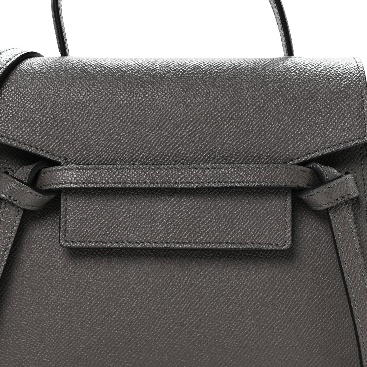 Grained Calfskin Nano Belt Bag Grey