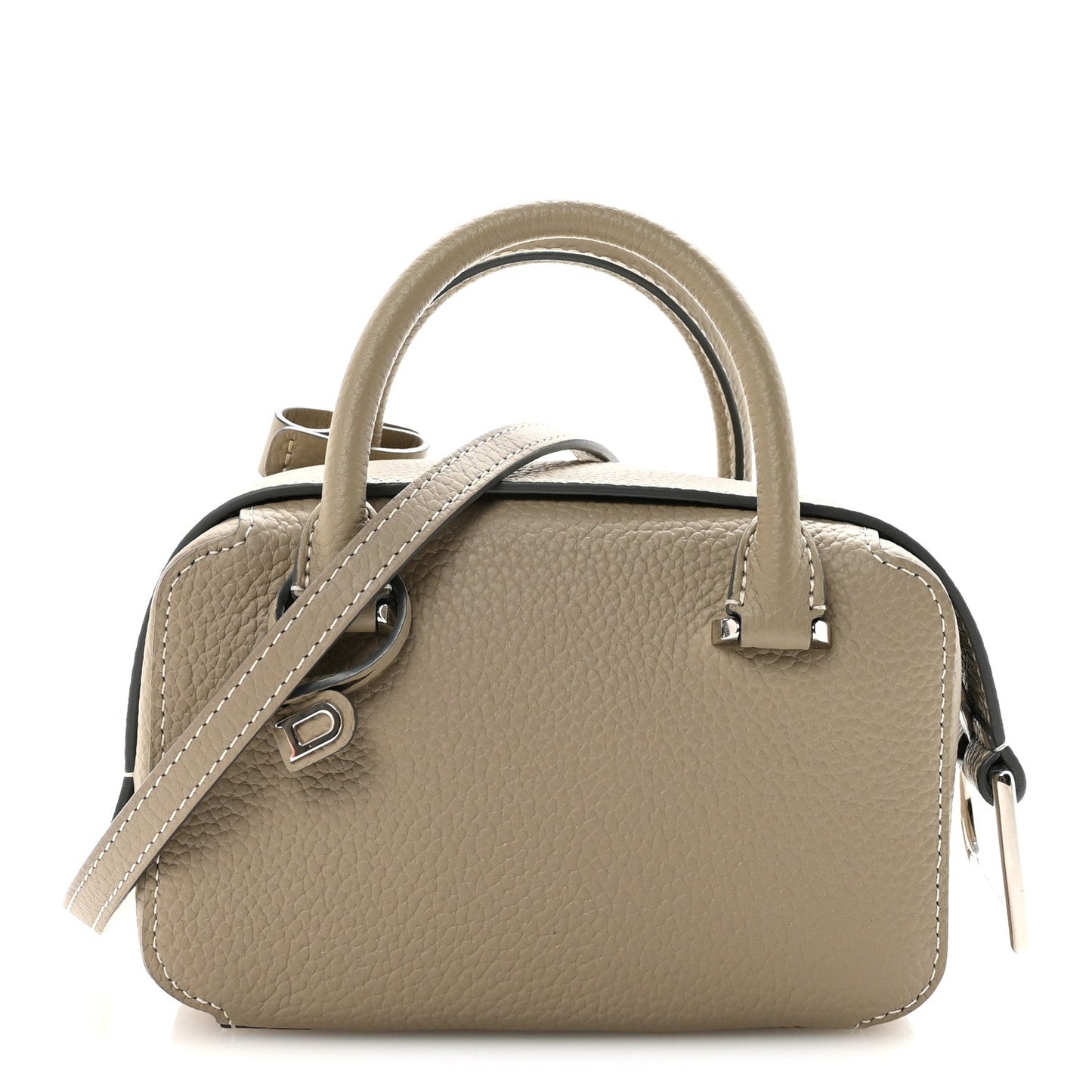Taurillon Soft Nano Cool Box Satchel Tourterelle Ivory