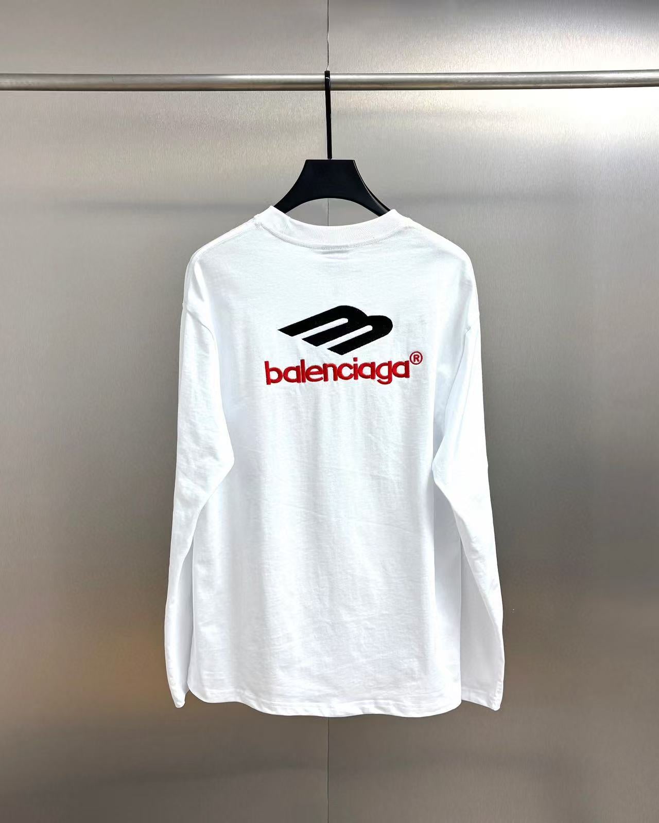 Balenciaga 3B Sports Icon Oversized Long Sleeve T-Shirt Cotton