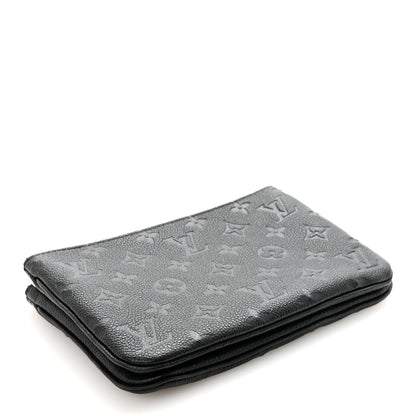 Empreinte Double Zip Pochette Black