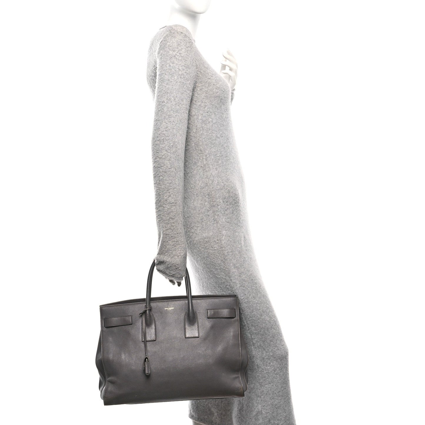 Calfskin Large Sac de Jour Carryall Grey