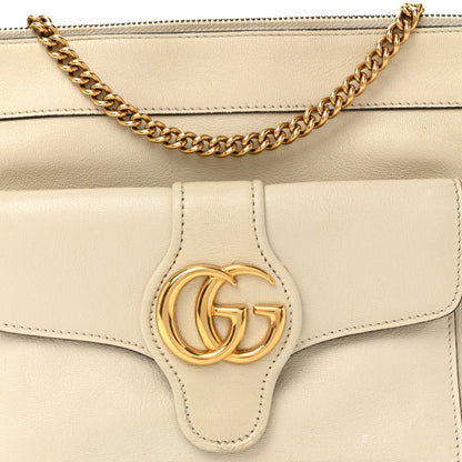 New Sakai Calfskin Lux Dahlia Chain Shoulder Bag Mystic White