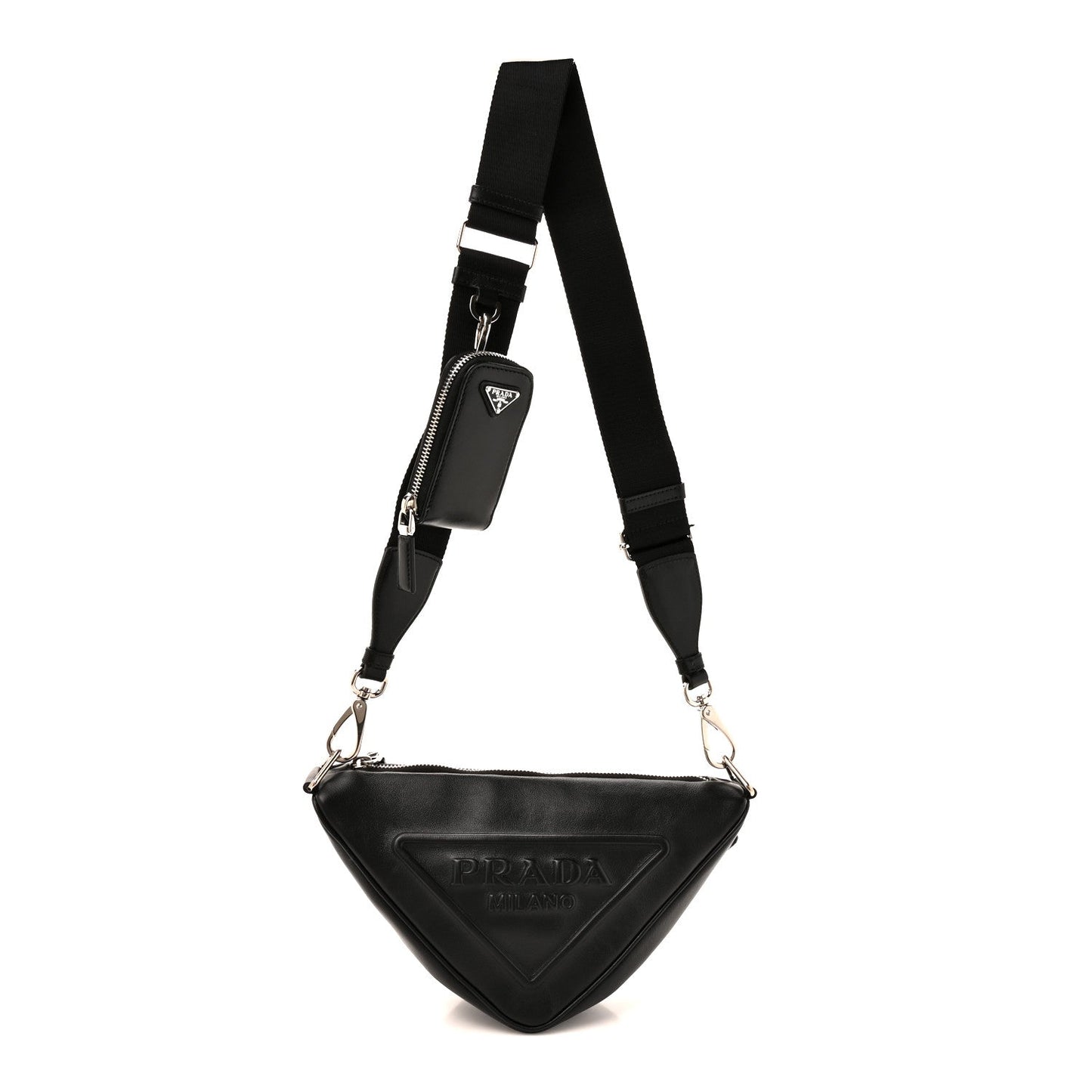 Grace Lux Triangle Shoulder Bag Black