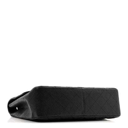 Caviar Quilted Jumbo Single Flap Black