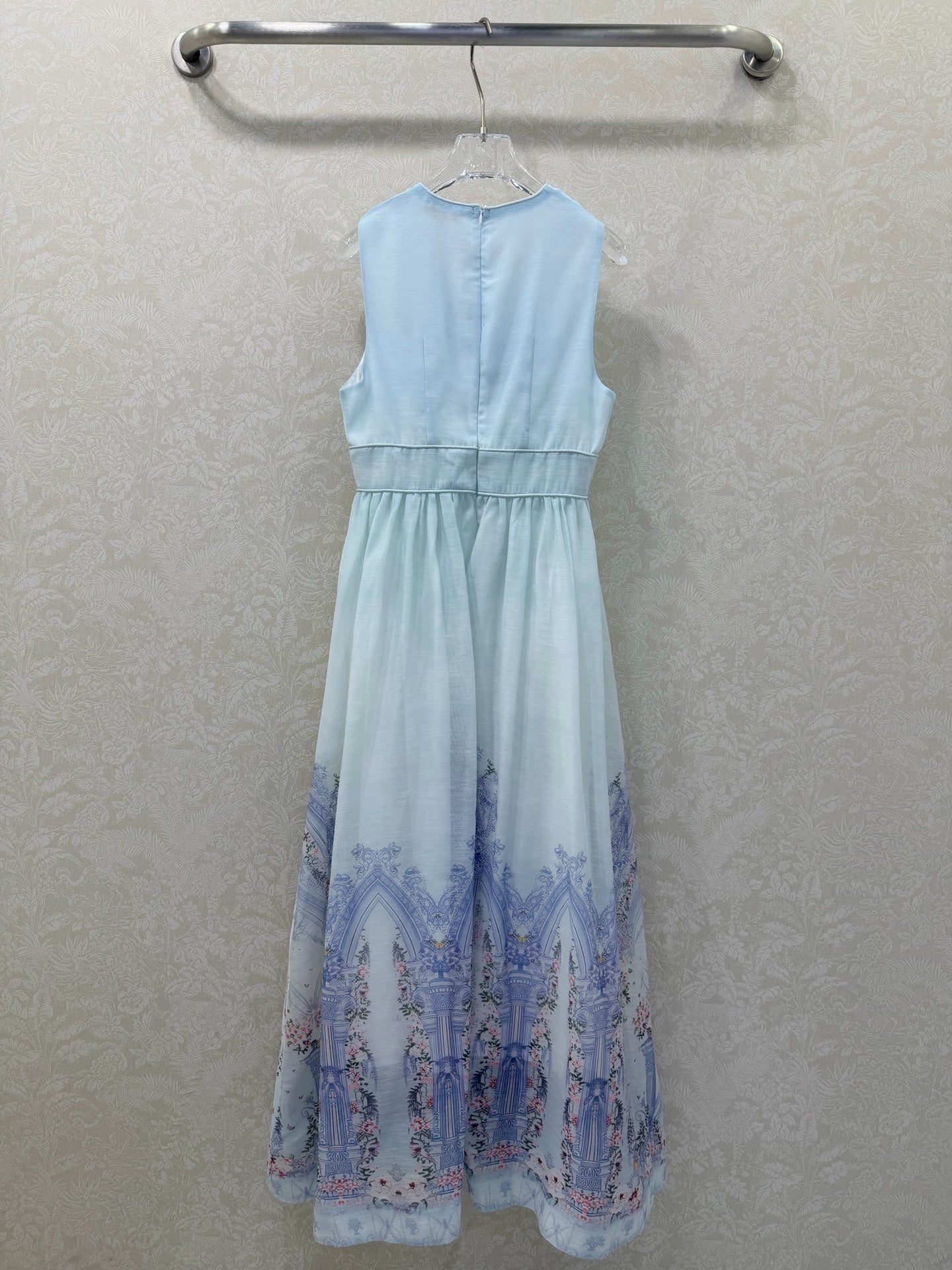 Zimmermann Triomphe Melody Maxi Dress Light Blue Cotton 342117