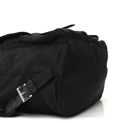 Tessuto Nylon Saffiano Medium Backpack Black