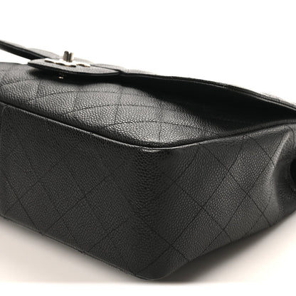 Caviar Quilted Jumbo Single Flap Black