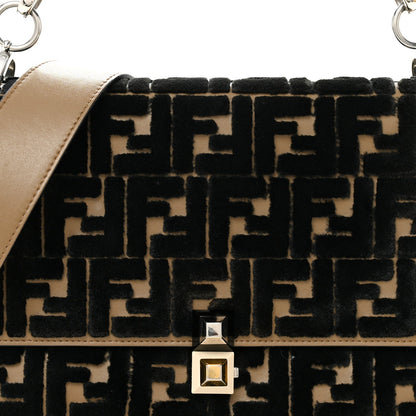 Vitello Liberty Velvet FF Reloaded Kan I Shoulder Bag Maya Black