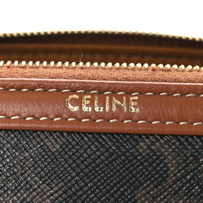 Triomphe Canvas Lambskin Clutch On Chain Tan