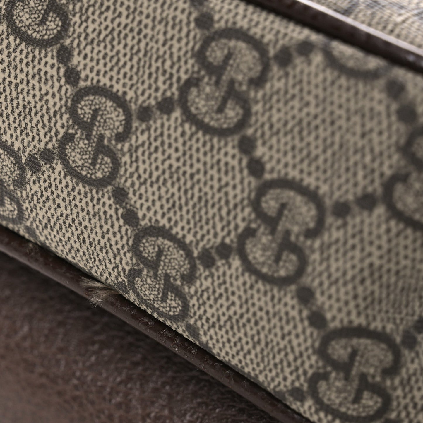 Soft GG Supreme Monogram Medium Ophidia Belt Bag Dark Brown