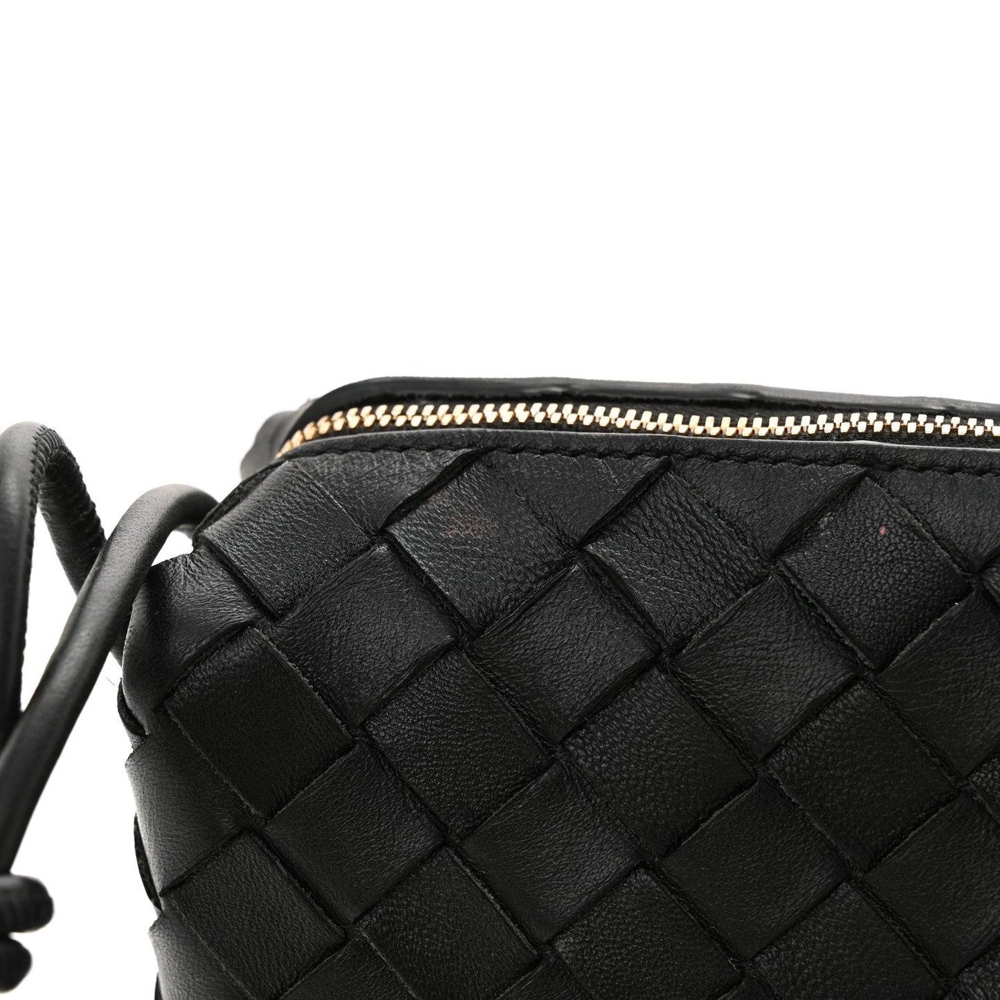Nappa Intrecciato Mini Loop Camera Bag Black