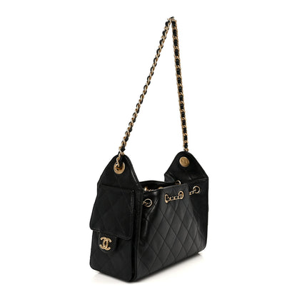 Caviar Quilted Mini Chanel 25 Handbag Black