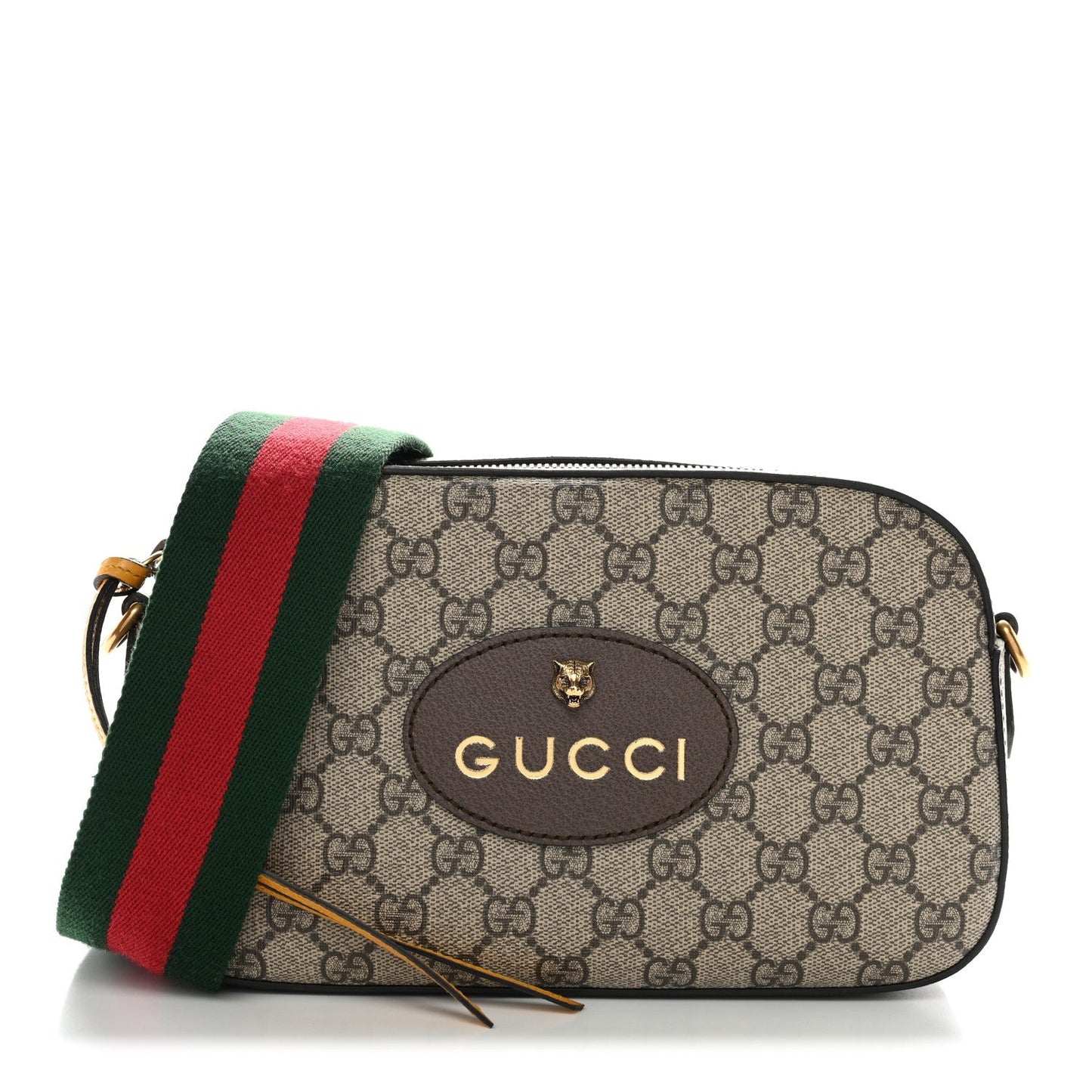 GG Supreme Monogram Web Neo Vintage Shoulder Bag Beige New Acero Crop