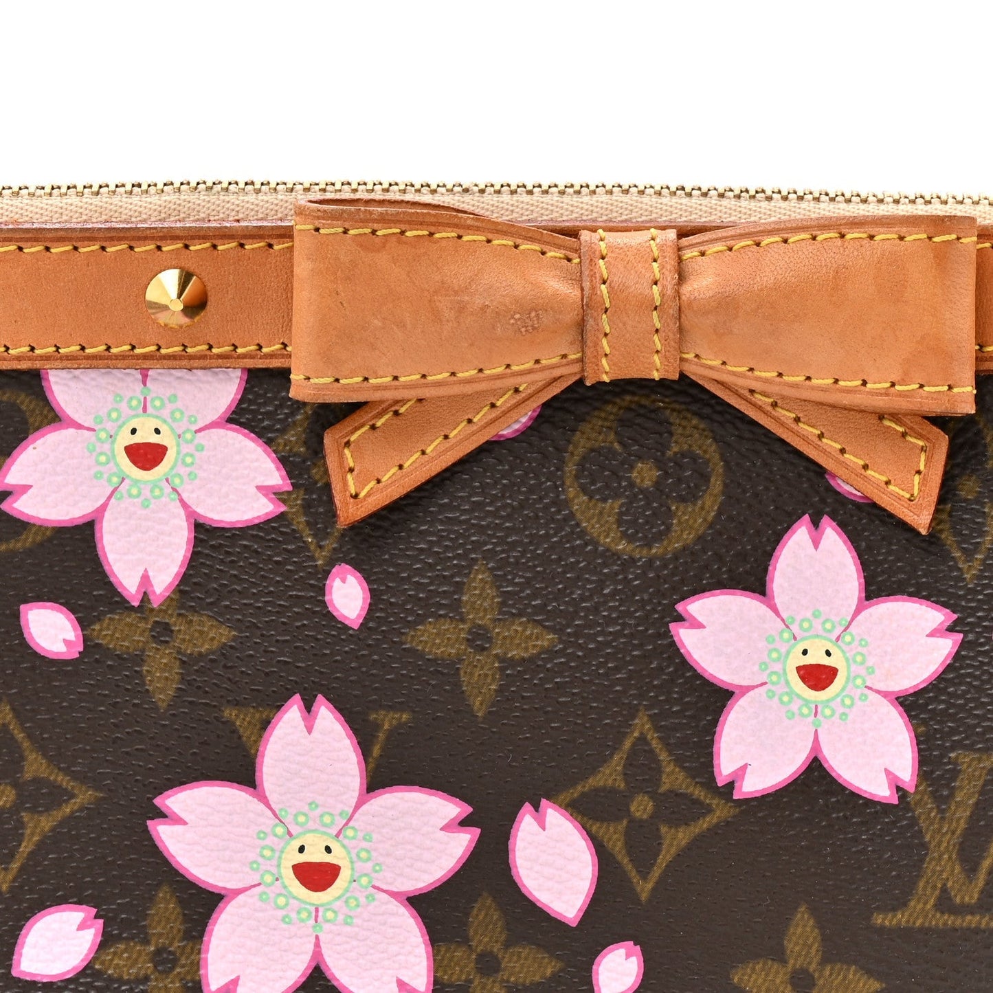 Monogram Cherry Blossom Pochette Accessories Brown