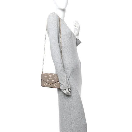 Empreinte Monogram Giant Felicie Pochette Tourterelle Creme