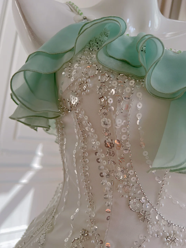 Elegant halter ruffle neckline, slim waist and hip-hugging irregular skirt homecoming dress R5176