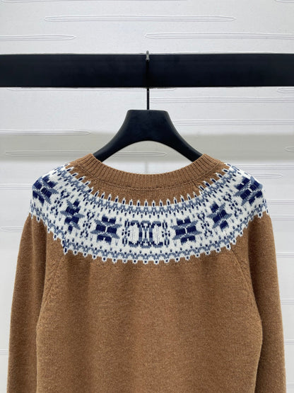 Celine 25 Patterned Cardigan Cashmere 295601